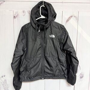 The North Face Women’s Cyclone Wind Jacket Medium Black Hooded EUC